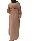 Sand Brown Lina Abaya - Modest Maternity