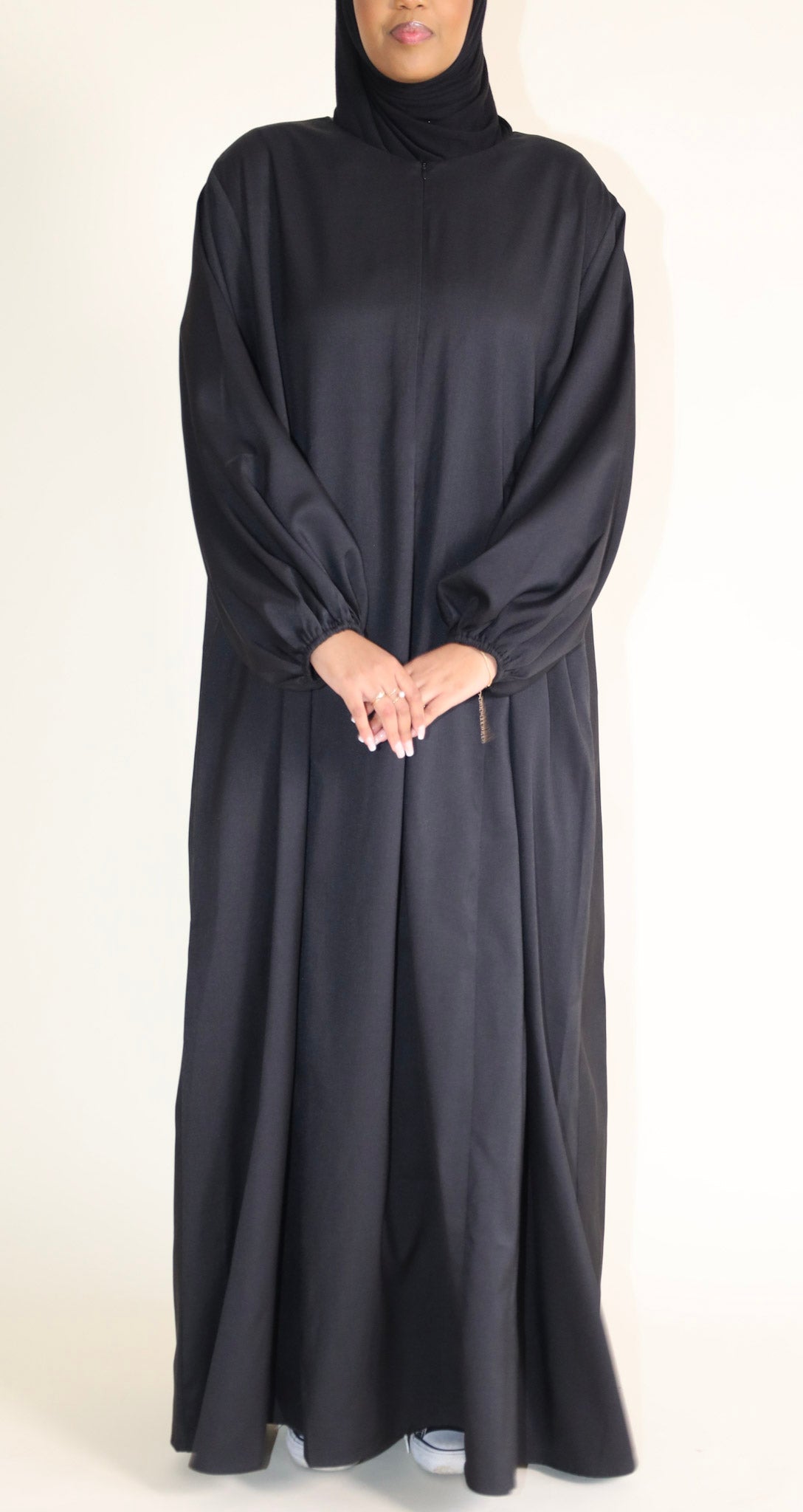 Hayati Linen Look Nursingfriendly maternity dress in Black