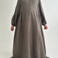 Hayat Linen Abaya Brownish Green