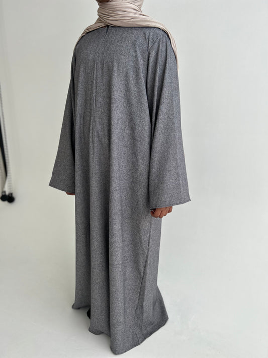 Liya linen look abaya