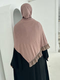 Premium Jersey Hijab with Frill Dusky Pink - Modest Maternity