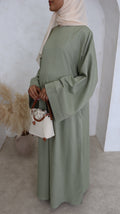 Pistachio Basma Linen Look - Modest Maternity