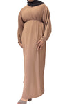 Sand Brown Lina Abaya - Modest Maternity