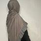 Premium Jersey Hijab with Frill Grey colour