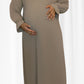 Taupe Nada Maternity Dress