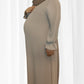 Taupe Nada Maternity Dress