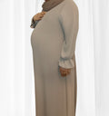 Taupe Nada Maternity Dress - Modest Maternity