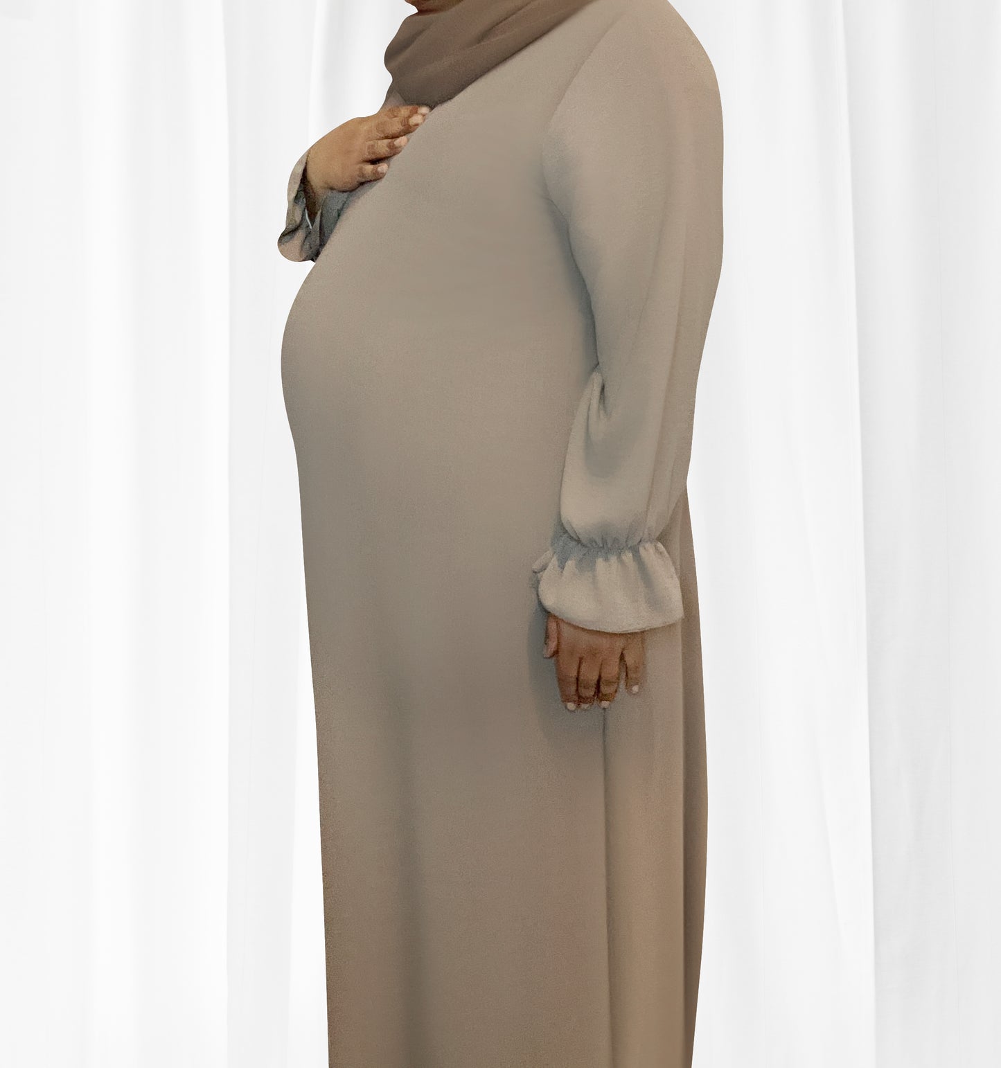 Taupe Nada Maternity Dress