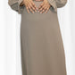 Taupe Nada Maternity Dress