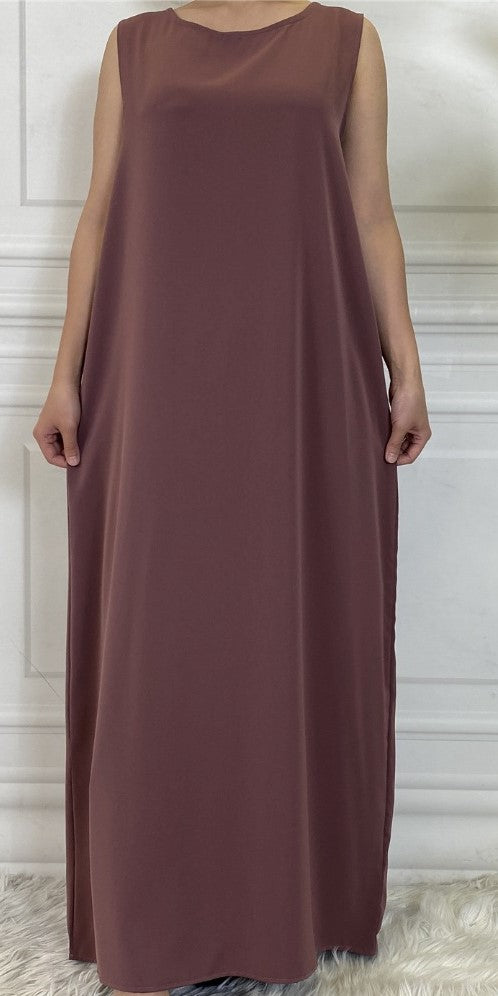 Purple sleeveless inner dress - Modest Maternity