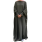 Inaya Butterfly Abaya Army Green