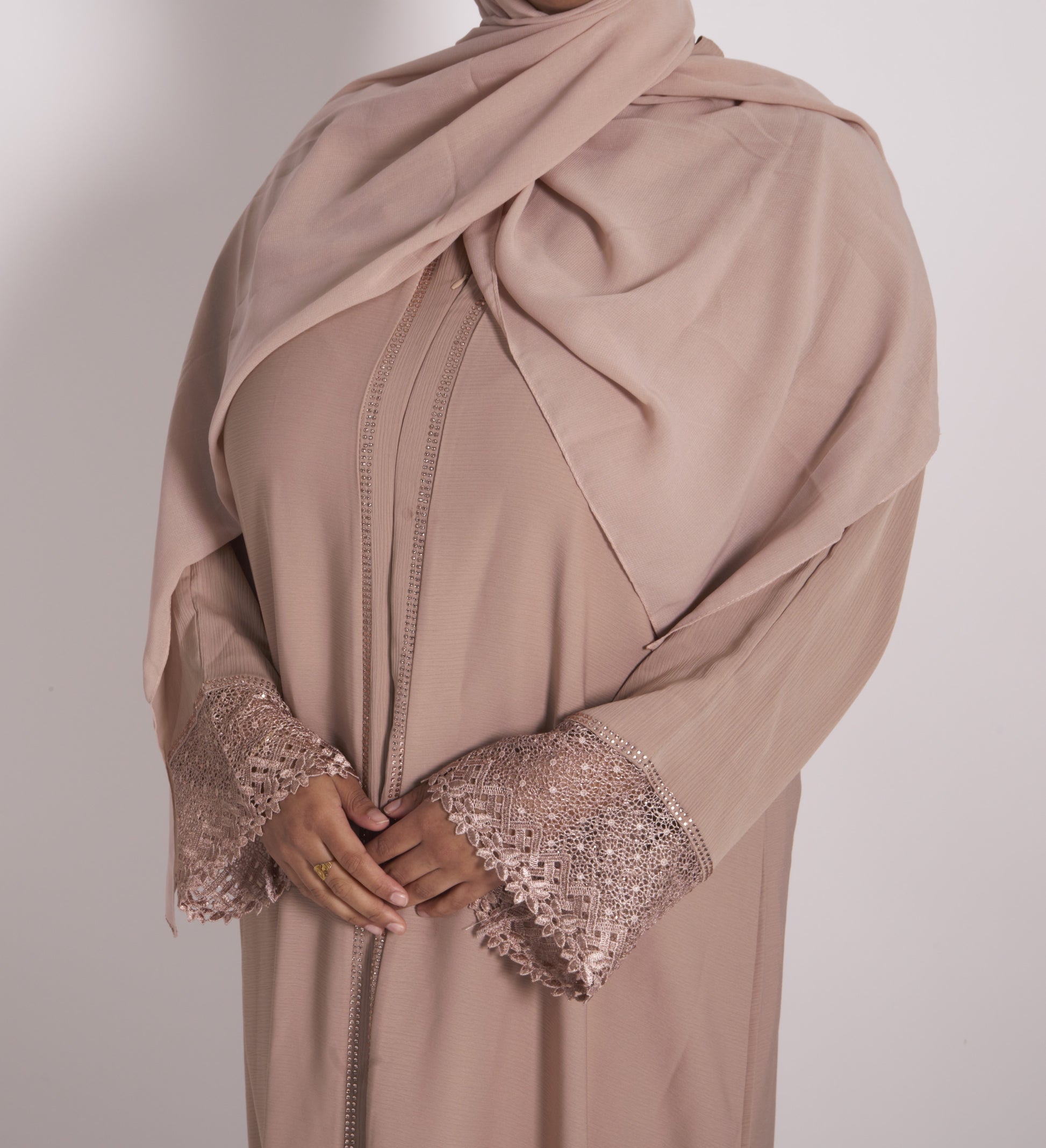 Neutral Brown Shayma Abaya - Modest Maternity