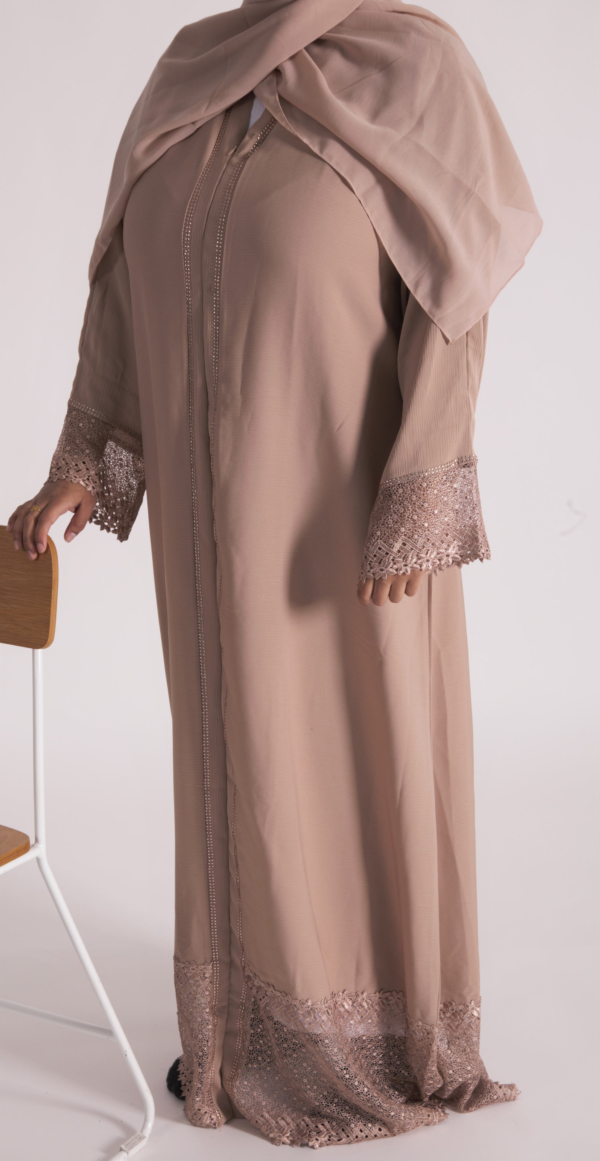 Neutral Brown Shayma Abaya - Modest Maternity