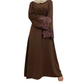 Sana Abaya Lace Sleeves with Pockets Coffee