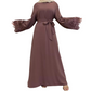 Sana Abaya Lace Sleeves with Pockets Mauve